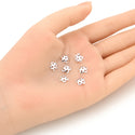 20pcs 925 Sterling Silver Flower Round Bead Caps, Bead End Caps, Size Selections: 6mm/8mm