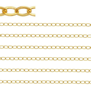 5 Feet 1/20 14K Gold Filled Unfinished Cable Chain Link, 2.2mm Width, Non Tarnish, KG-G1