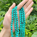 Natural Turquoise Green Howlite Gemstone Round Beads, 1 Strand/15 Inch, Size Selections: 4mm/6mm/8mm/10mm