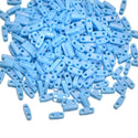 10g Miyuki Quarter Tila Seed Beads 5x1.2mm, Matte Rainbow Robin's Egg Blue QTL413FR