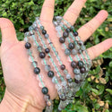 Natural Green Phantom Quartz Gemstone Round Beads, 15 Inch/1 Strand, Size Selections: 6mm/8mm/10mm