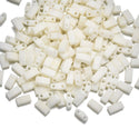 10g Miyuki Half Tila Seed Beads 5x2.3mm, Opaque Matte Ivory (HTL-2021)