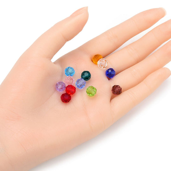 50pcs Adabele Austrian Faceted Round Crystal Beads #5000, Jonquil Yellow, Size Selections: 4mm/6mm/8mm/10mm