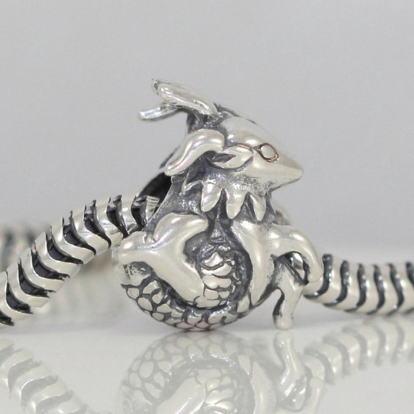1pc 925 Sterling Silver Capricorn Zodiac Sign Bead Charm, Compatible with Pandora All Other Charm Bracelets, EC5-B12