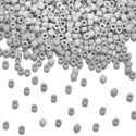 30g Miyuki Delica 11/0 Seed Beads, Opaque Matte Glazed Light Smoke DB1518