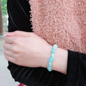 1 Strand Stretch Natural Amazonite Free Form Gemstone Bracelet, 7-10mm Beads, Length Selections: 7 inch/7.5 inch