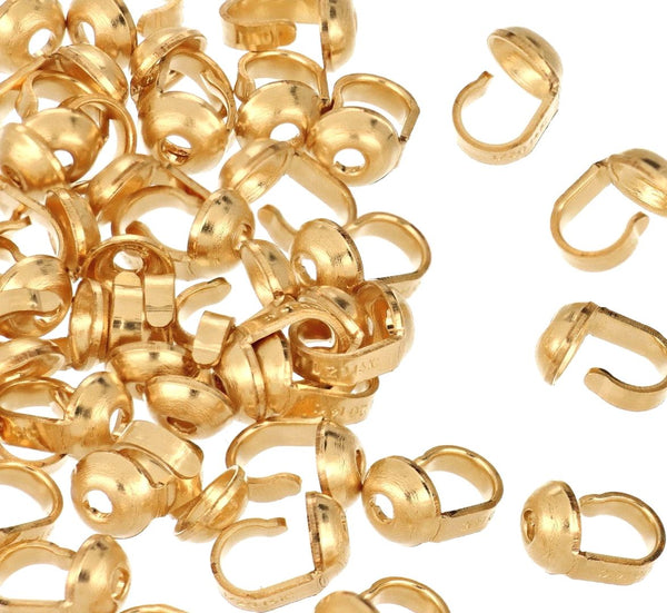 20pcs Real 1/20 14K Gold Filled Small Tiny Bead Tips, Hole ID 1mm, JK4-B3