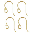 50pcs Tarnish Resistant Ball End Fish Earring Hooks, 18K Yellow Gold Plated Brass, 22mm Long, Wire Gauge Selections: 0.7mm or 0.9mm