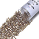 30g Miyuki Delica 11/0 Seed Beads, Moth-Lined Luster Crystal Clear DB2396