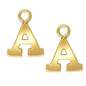 1pc Real 1/20 14K Gold Filled Letter A, Small Alphabet Charm Drop, 6.3x5.7mm , JK12-A1