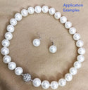 AAA Grade Natural Shell Pearl Round Beads, Freshwater Mother Of Pearl Nacre, Pearl White, 1 Strand/15 Inch, Size Selections: 4mm/6mm/8mm/10mm