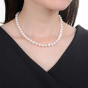 Natural Grade AA+ Potato Round White Cultured Freshwater Pearl Necklace, 7-8mm Pearl Strand, Length Selections: 16 inch/18 Inch