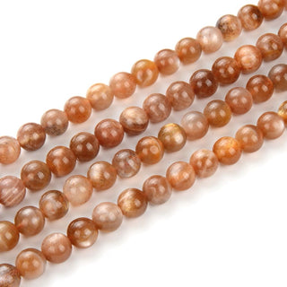 Natural Multi-Color Sunstone Gemstone Round Beads, 15 Inch/1 Strand, Size Selections: 6mm/8mm/10mm