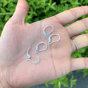 10pcs 925 Sterling Silver Interchangeable Leverback Earring Hooks, 17mm, SS7-1