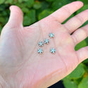 200pcs 5-Petal Flower 6.5mm Double Sided Small Spacer Beads, Antique Silver, Hole ID 1mm, MC-M5