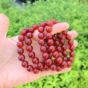 1 Strand Stretch Natural Carnelian Beaded Gemstone Bracelet, 10mm Bead, Length Selections: 7 inch/7.5 inch/8 inch/8.5 inch