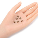 100pcs Crimp Bead Knot Covers, Crimp End Caps, Antique Bronze Plated Brass, Size Selection: 3mm/4mm/5mm/6mm