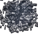 10g Miyuki Half Tila Seed Beads 5x2.3mm, Opaque Black (HTL-401)