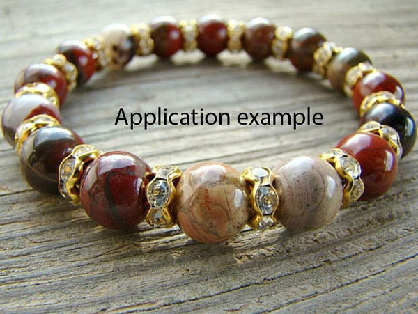 100pcs Grade A Wave Flower Crystal Clear Rhinestone Beads, 18K Yellow Gold Plated Brass, Size Selections: 4mm/5mm/6mm/8mm/10mm