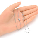 5pcs 304 Stainless Steel Beaded Cable Chain Necklaces (18 Inch/20 Inch/22 Inch)
