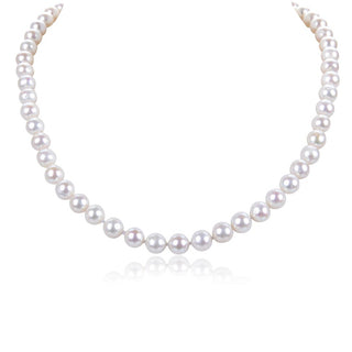 Natural Grade AAA Round White Cultured Freshwater Pearl Necklace, 6-7mm Pearl Strand, Length Selections: 16 inch/18 Inch