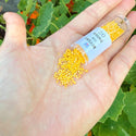 7.5g Miyuki Delica 11/0 Seed Beads, Opaque Canary Yellow Luster DB1562