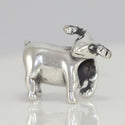 1pc Solid 925 Sterling Silver Charm Ram Sheep Bead, Compatible with Pandora All Other Charm Bracelets, EC2-R3