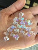 20pcs Creative Club Butterfly Crystal Glass Beads #5754, Center Drilled, Crystal AB #5754, Center Drilled, 22x13mm Large, Hole ID 1mm, CCBF-2