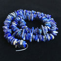 Natural Blue Lapis Lazuli Gemstone Flat Coin Chip Beads, Irregular, 7mm-10mm, Hole ID 1mm, 15 Inch/1 Strand, GZ7-8
