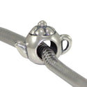 Solid 925 Sterling Silver Cute Teapot Bead Charm, Compatible with Pandora All Other Charm Bracelet