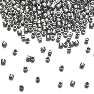 7.5g Miyuki Delica 11/0 Seed Beads, Opaque Nickel-Pated DB21