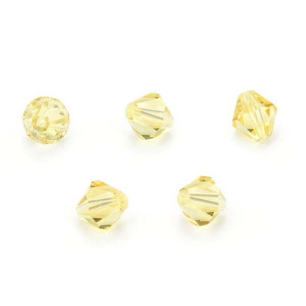 50pcs Adabele Austrian Faceted Bicone Crystal Beads #5301, Jonquil (Yellow), Size Selections: 6mm/8mm/10mm