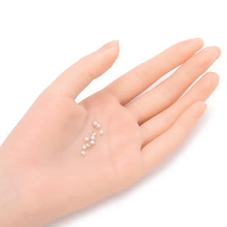 500pcs Small Tiny Corrugated Pumpkin Round Beads, Silver Plated, Size Selections: 3mm/4mm