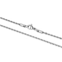 5pcs 304 Stainless Steel 3mm Diamond-Cut Braided Rope Chain Necklaces (18 Inch/20 Inch/22 Inch)