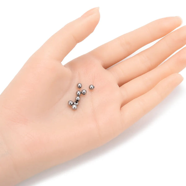 500pcs 304 Stainless Steel 4mm Seamless Smooth Spacer Beads – Small Size