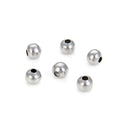 500pcs 304 Stainless Steel 4mm Seamless Smooth Spacer Beads – Small Size