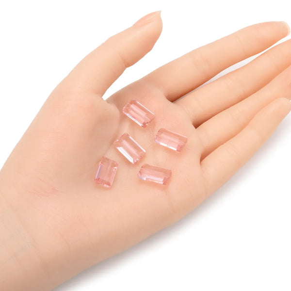 25pcs Adabele Austrian Faceted Rectangle Crystal Beads #5055, Light Padparadscha Pink, 14mm x 8mm, Hole ID 1.2mm, SSRT1430