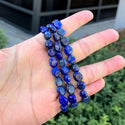 1 Strand Stretch Natural Blue Lapis Lazuli Free Form Gemstone Bracelet, 5-8mm Small Beads, Length Selections: 7 inch/7.5 inch