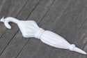 1pc Beautiful Romance Umbrella Hand Carved White Buffalo Bone Drop Pendant, Symbol of Strength Prosperity Pendant, with Sterling Silver Bail, 3.5 Inch, BP-54