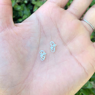 10pcs 925 Sterling Silver Small S Hook Clasps, with Closed Rings, Size Selections: 7mm/10mm