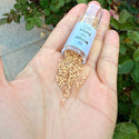 7.5g Miyuki Delica 11/0 Seed Beads, Translucent 24Kt Gold-Lined Opal DB230