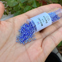 30g Miyuki Delica 11/0 Seed Beads, Opaque Luster Cyan Blue DB1569
