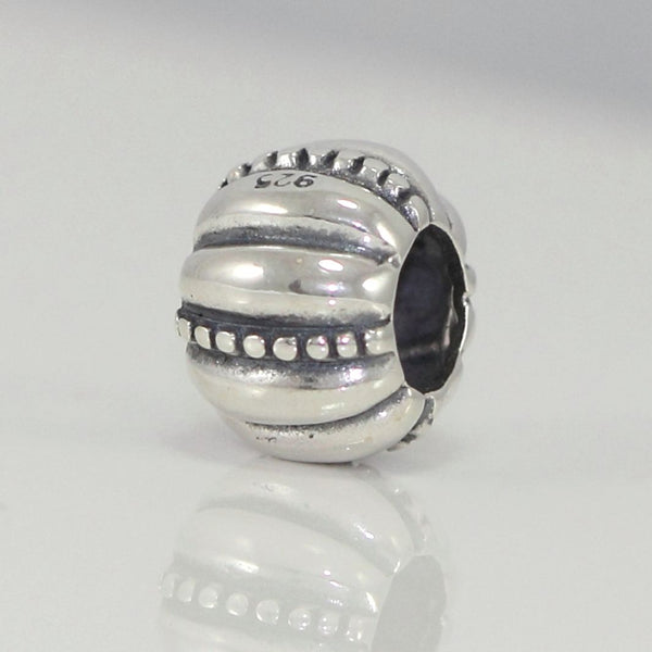 1pc Solid 925 Sterling Silver Delight Melon Bead Charm, Compatible with Pandora All Other Charm Bracelet, EC105
