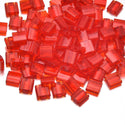 10g Miyuki Full Tila Square Seed Beads 5x5mm, Transparent Light Fire Red TL140