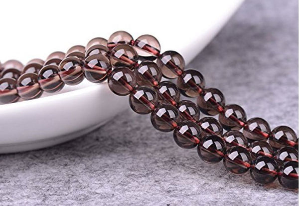 Natural Smoky Quartz Gemstone Round Beads, 15 Inch/1 Strand, Size Selections: 4mm/6mm/8mm/10mm
