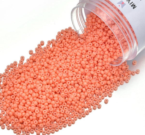 25g Miyuki Rocaille 11/0 Seed Beads Duracoat Opaque Dark Salmon RR-4462