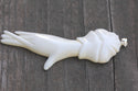1pc Beautiful Elegant Dancing Hand Hand Carved White Buffalo Bone Drop Pendant, Symbol of Strength Prosperity Pendant, with Sterling Silver Bail, 3 Inch, BP-55