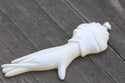 1pc Beautiful Elegant Dancing Hand Hand Carved White Buffalo Bone Drop Pendant, Symbol of Strength Prosperity Pendant, with Sterling Silver Bail, 3 Inch, BP-55