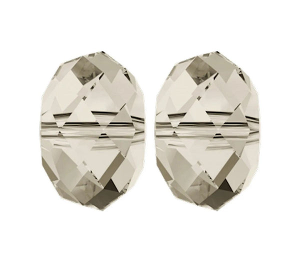 24pcs Adabele Austrian Faceted Rondelle Crystal Beads #5040, Silver Champagne, Size Selections: 6x4mm, 8x6mm, 10x8mm
