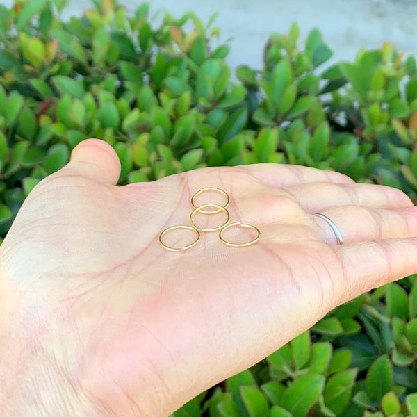 20pcs 925 Sterling Silver Open Jump Rings, Real 18K Yellow Gold Plated, 0.8mm/20 Gauge, Size Selections: 4/6/8/10/12mm